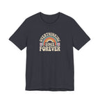 Overthinking Since Forever Retro Rainbow T-shirt