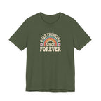 Overthinking Since Forever Retro Rainbow T-shirt