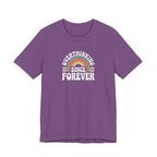 Overthinking Since Forever Retro Rainbow T-shirt